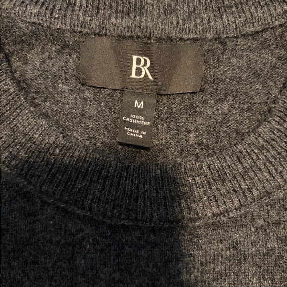 Banana Republic Men's Charcoal Cashmere Crewneck Sweater - Picture 2 of 2